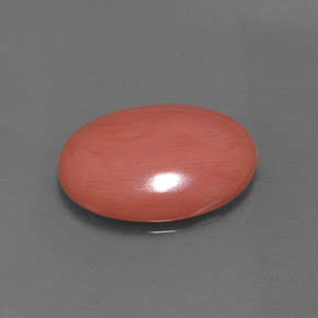 Coral rosa natural 4,97ct, corte oval, opaco