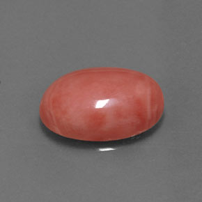 Coral rosa natural 4,53ct, corte oval, opaco