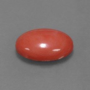 Coral rosa natural 3,33ct, corte oval, opaco
