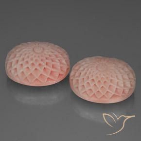 Pedras preciosas de Coral Rosa Médio Claro natural de 68.24 ct, Chique, Opaco