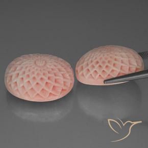 Pedras preciosas de Coral Rosa Médio Claro natural de 68.24 ct, Chique, Opaco