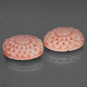 Pedras preciosas de coral rosa natural de  ct, forma extravagante, opaco