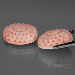 Pedras preciosas de coral rosa natural de  ct, forma extravagante, opaco