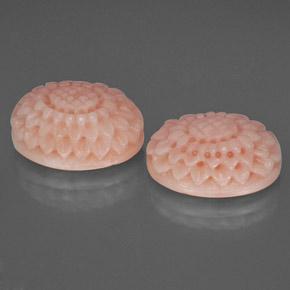 Pedras preciosas de coral rosa salmão natural de 15,32 ct, forma extravagante, opaco