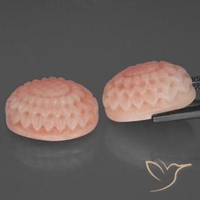 Pedras preciosas de Coral rosa médio natural de 17.76 ct, Chique, Opaco