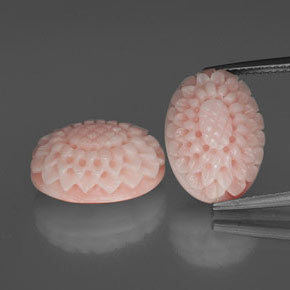 Pedras preciosas de coral rosa natural de  ct, forma extravagante, opaco