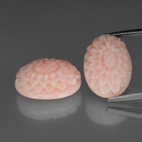 Pedras preciosas de coral rosa natural de  ct, forma extravagante, opaco