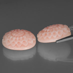 Pedras preciosas de coral rosa natural de  ct, forma extravagante, opaco