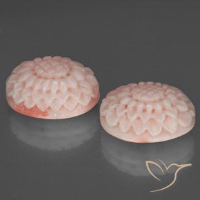 Pedras preciosas de Coral Rosa Blush natural de 16.70 ct, Chique, Opaco