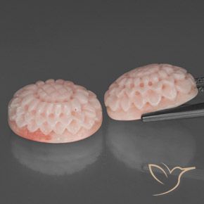 Pedras preciosas de Coral Rosa Blush natural de 16.70 ct, Chique, Opaco