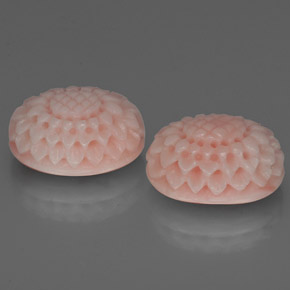 Pedras preciosas de coral rosa natural de 17,41 ct, forma extravagante, opaco
