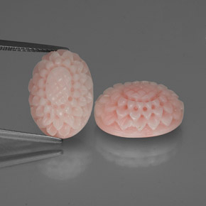 Pedras preciosas de coral rosa natural de  ct, forma extravagante, opaco