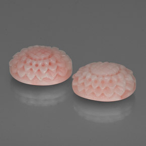 Pedras preciosas de coral rosa natural de  ct, forma extravagante, opaco