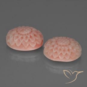 Pedras preciosas de Coral Rosa Flamingo natural de 16.80 ct, Chique, Opaco