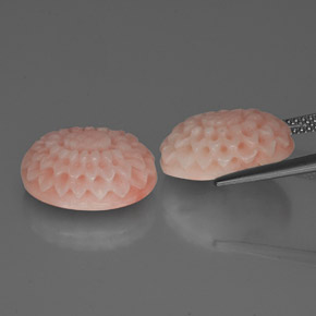 Pedras preciosas de Coral rosa médio natural de 14.19 ct, Forma extravagante, Opaco
