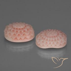 Pedras preciosas de Coral Rosa salmão natural de 16.64 ct, Chique, Opaco