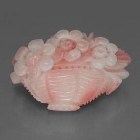 Coral rosa natural 20,18ct, corte flor, opaco