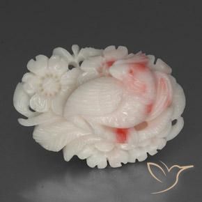 Coral rosa natural 28,04ct, forma extravagante, opaco