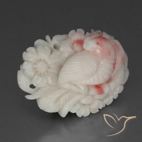 Coral rosa natural 28,04ct, forma extravagante, opaco