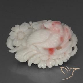 Coral rosa natural 28,04ct, forma extravagante, opaco