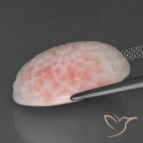 Coral rosa natural 15,19ct, forma extravagante, opaco
