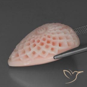 Coral Rosa Blush Natural 28.43ct, Forma extravagante, Opaco