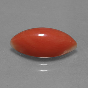 Coral rosa natural 3,54ct, marquise, opaco