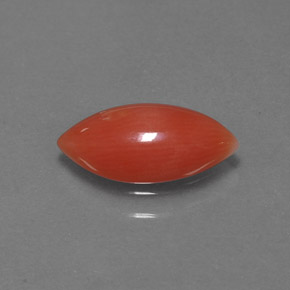 Coral rosa natural 1,27ct, marquise, opaco