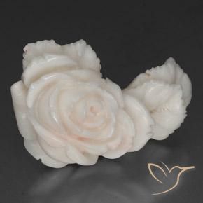 Coral Branco Rosado Natural 40.10ct, Chique, Opaco