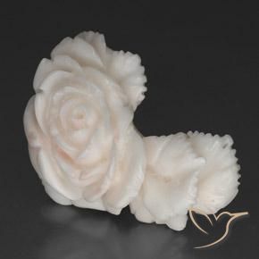 Coral Branco Rosado Natural 40.10ct, Chique, Opaco