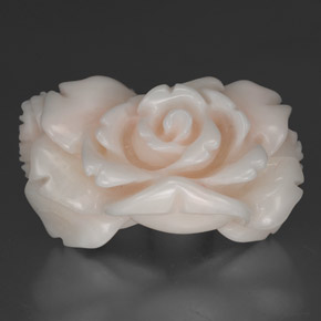 Coral branco natural 30,35ct, forma extravagante, opaco