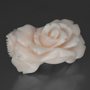 Coral branco natural 30,35ct, forma extravagante, opaco