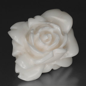 Coral branco natural 27,83ct, forma extravagante, opaco