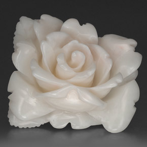 Coral branco natural 18,84ct, forma extravagante, opaco
