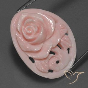 Coral rosa natural 12,99ct, corte flor, opaco