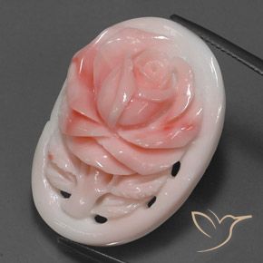 Coral Rosa salmão Natural 28.86ct, Chique, Opaco