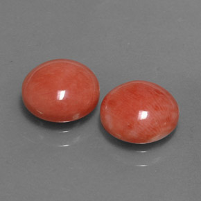 Pedras preciosas de coral rosa natural de  ct, corte redondo, opaco
