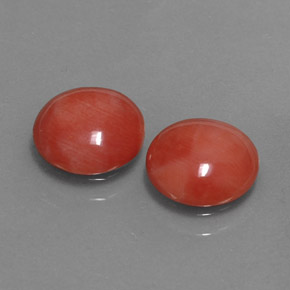 Pedras preciosas de coral rosa natural de  ct, corte redondo, opaco