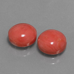 Pedras preciosas de coral rosa natural de  ct, corte redondo, opaco
