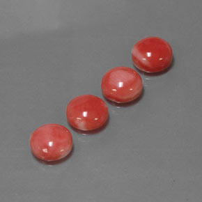 Pedras preciosas de coral rosa natural de  ct, corte redondo, opaco