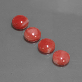 Pedras preciosas de coral rosa natural de  ct, corte redondo, opaco