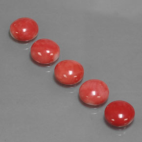 Pedras preciosas de coral rosa natural de  ct, corte redondo, opaco
