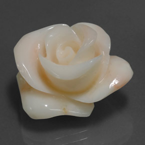 Coral creme natural 18,54ct, forma extravagante, opaco
