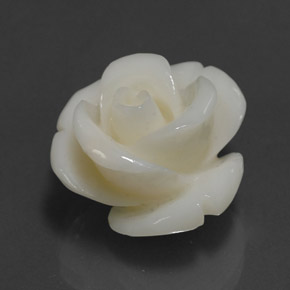 Coral branco natural 14,08ct, forma extravagante, opaco