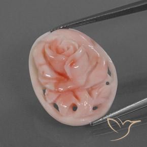 Coral Rosa Flamingo Natural 15.39ct, Chique, Opaco