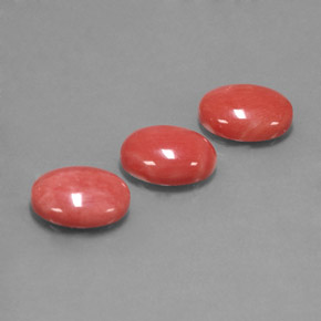 Pedras preciosas de coral rosa natural de  ct, corte oval, opaco