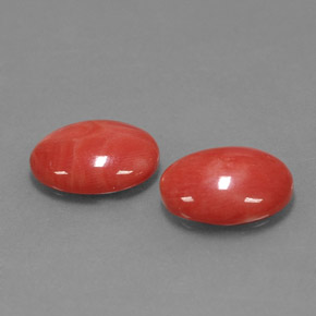Pedras preciosas de coral rosa natural de  ct, corte oval, opaco