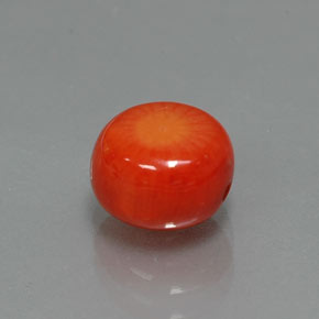 Coral salmão natural 2,62ct, forma extravagante, opaco