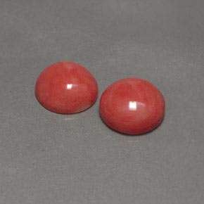 Pedras preciosas de coral rosa natural de  ct, corte redondo, opaco