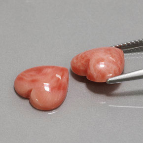 Pedras preciosas de Coral Salmão natural de  ct, Formato de coração, Opaco